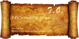 Törzsök Olga névjegykártya
