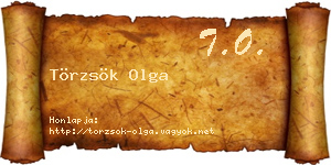 Törzsök Olga névjegykártya